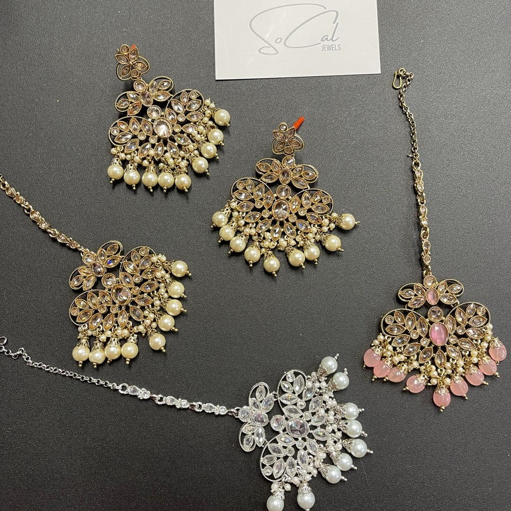 Gorgeous Polki Earring Tikka Set